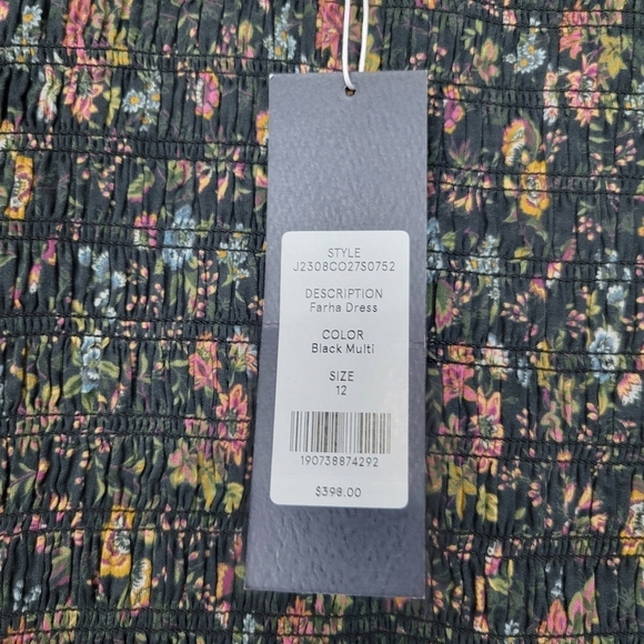 NWT Veronica Beard Farha Floral Smocked Ruffled Minidress Size 12 - Picture 15 of 15